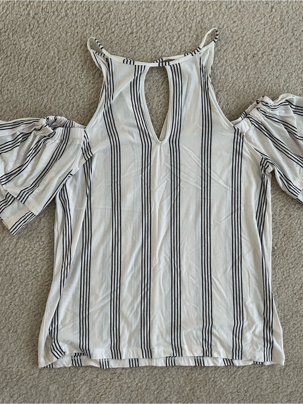 AE Striped Off Shoulder Top